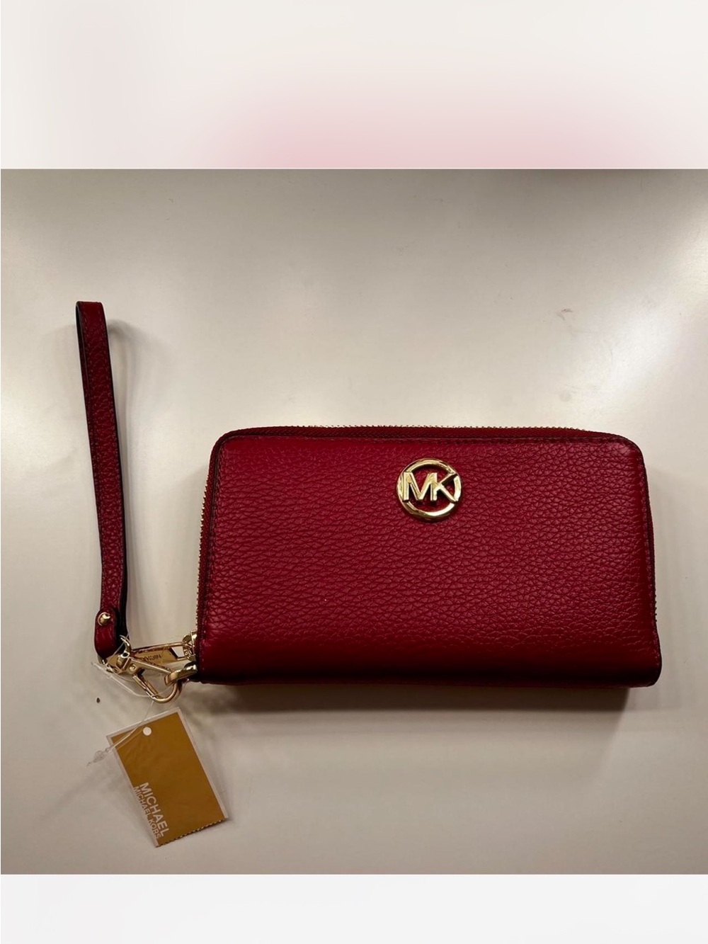 Michael Kors Red Leather Wristlet